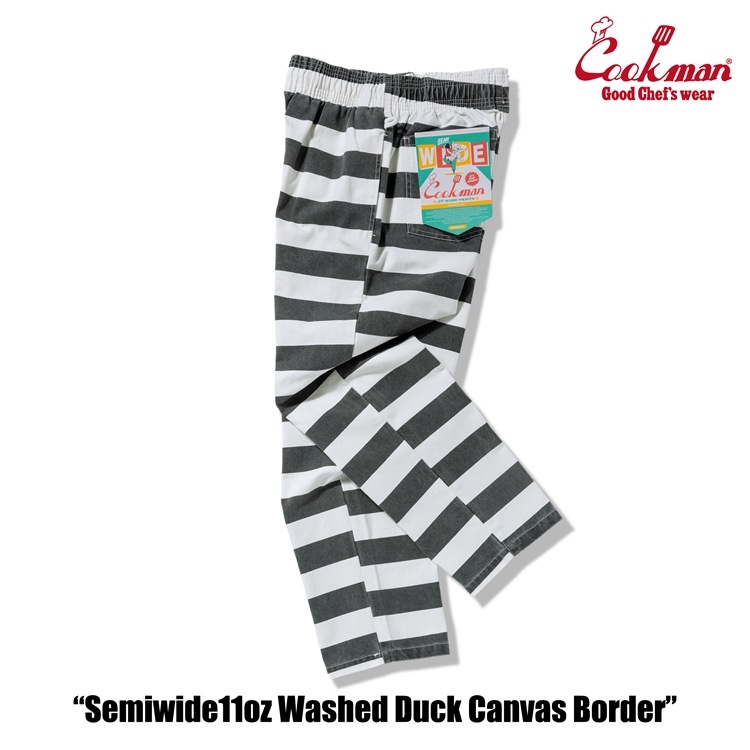 �����եѥ�� Chef Pants Semiwide11oz Washed Duck Canvas Border