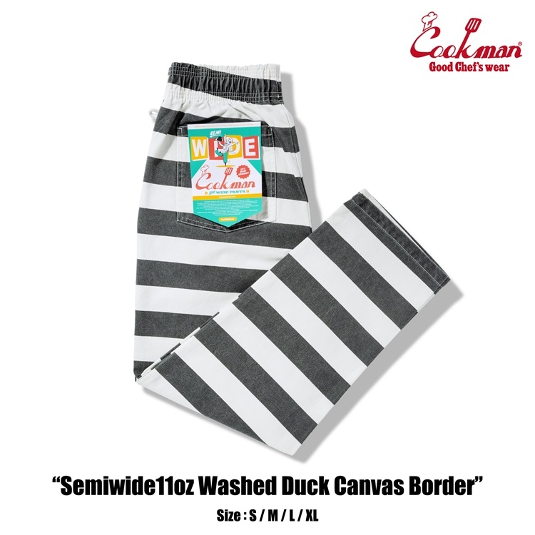 �����եѥ�� Chef Pants Semiwide11oz Washed Duck Canvas Border