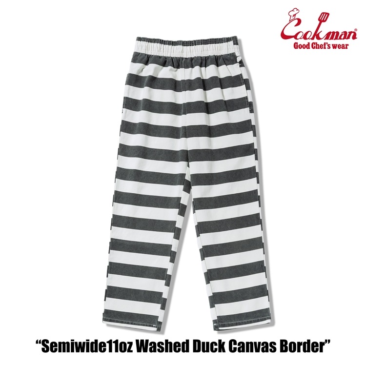 �����եѥ�� Chef Pants Semiwide11oz Washed Duck Canvas Border