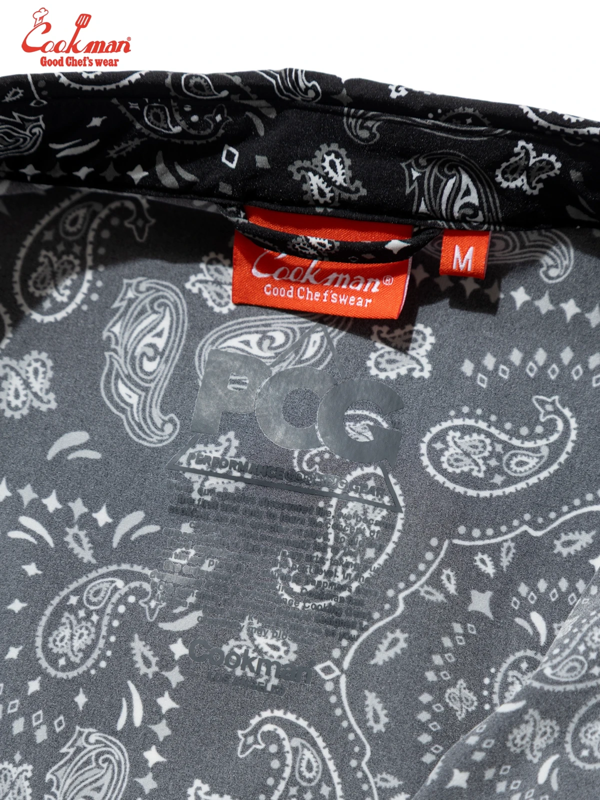 �������� Work Shirts Short Sleeve Light Paisley Black