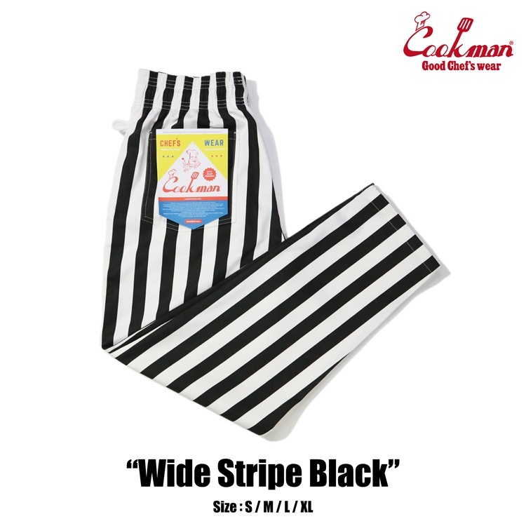 �����եѥ�� Chef Pants Wide Stripe Black