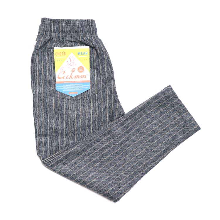 �����եѥ�� Chef Pants Wool Mix Stripe Light Gray