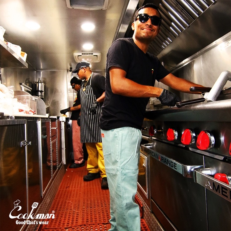 եѥ Chef Pants Semiwide Corduroy FAT Blue