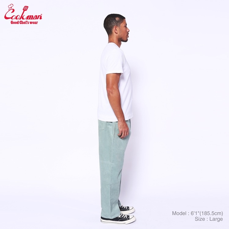 եѥ Chef Pants Semiwide Corduroy FAT Blue