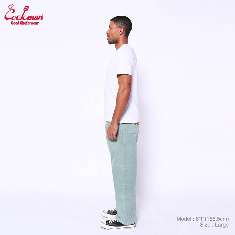 եѥ Chef Pants Semiwide Corduroy FAT Blue