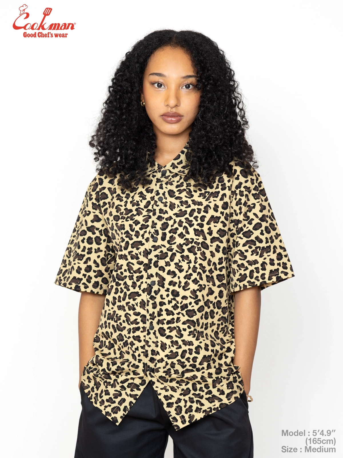 �������� Work Shirts Short Sleeve Light Leopard Beige