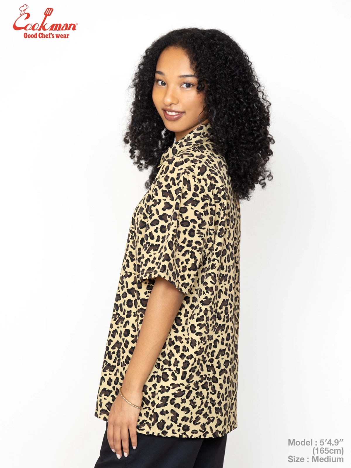 �������� Work Shirts Short Sleeve Light Leopard Beige