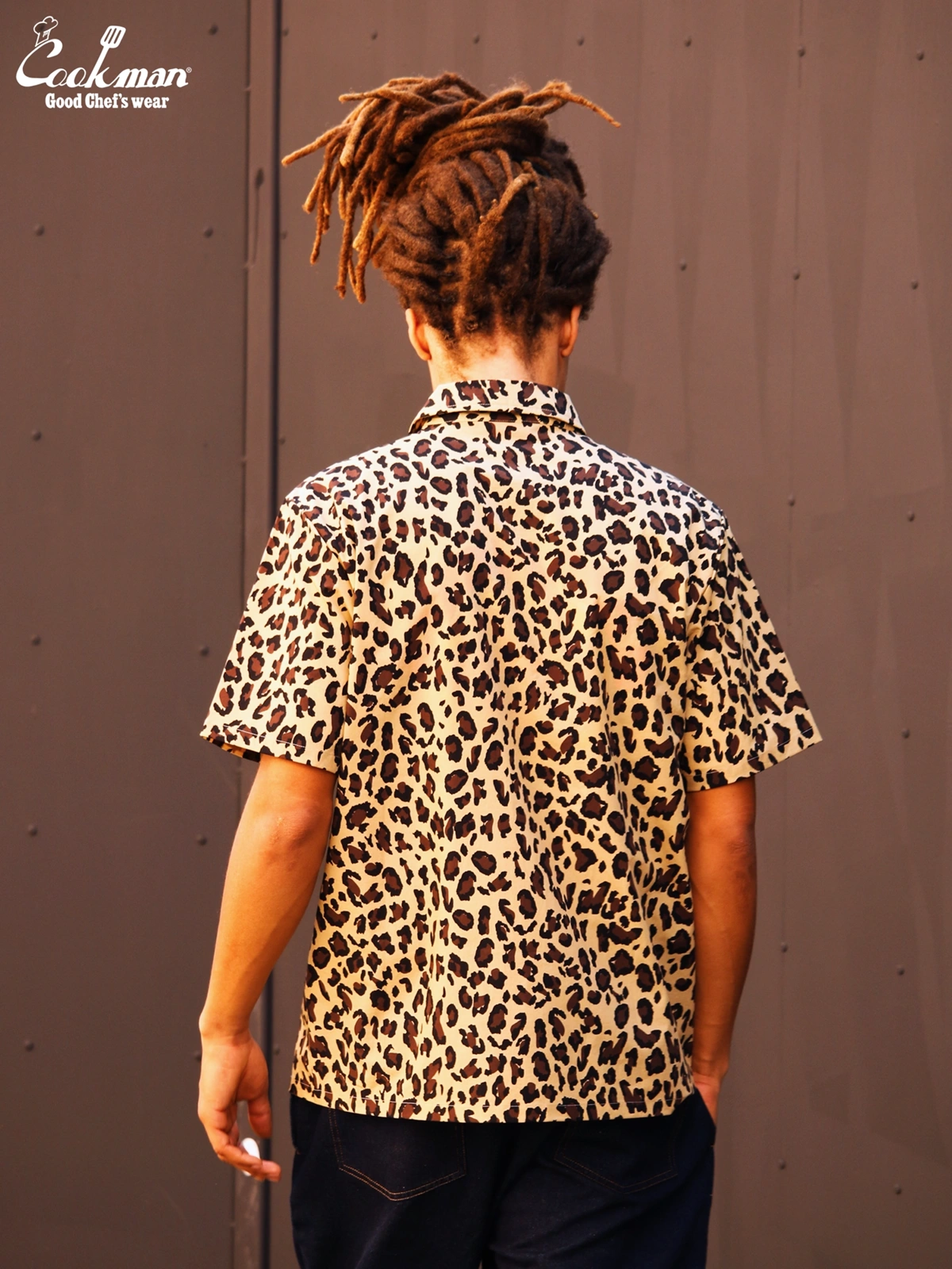 �������� Work Shirts Short Sleeve Light Leopard Beige