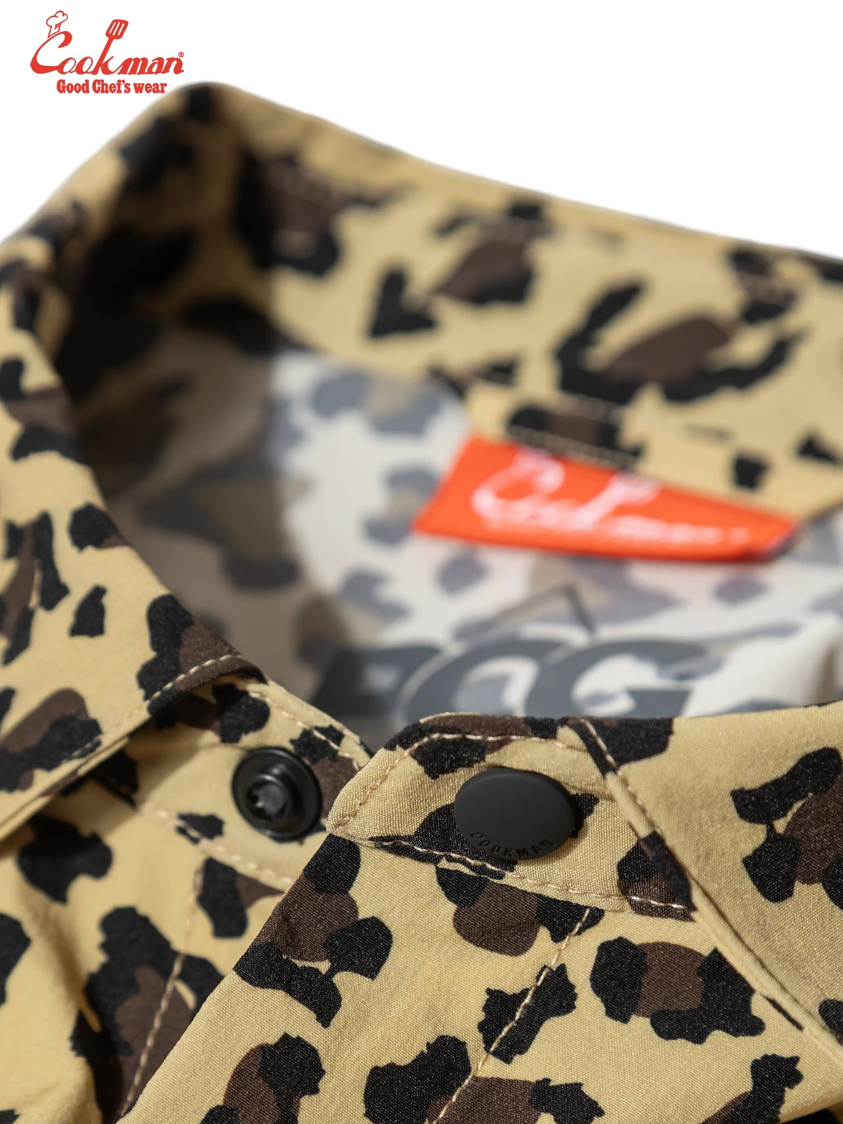 �������� Work Shirts Short Sleeve Light Leopard Beige
