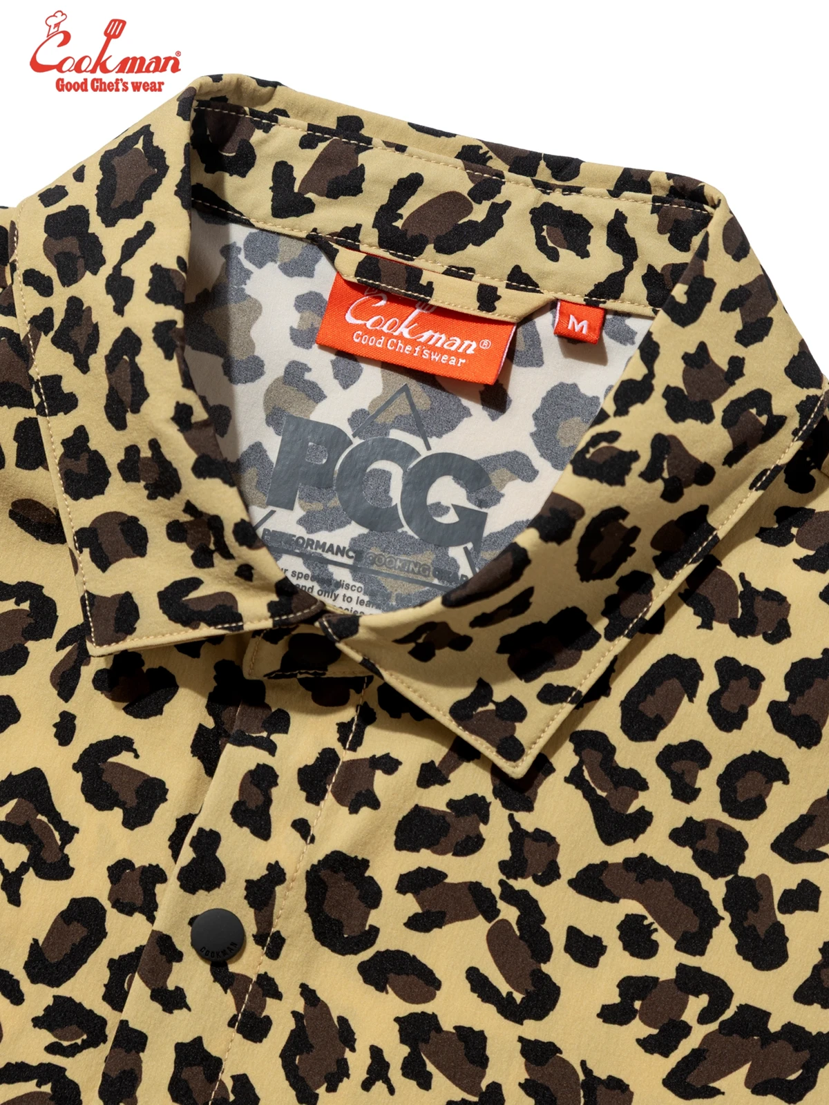 �������� Work Shirts Short Sleeve Light Leopard Beige