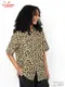 �������� Work Shirts Short Sleeve Light Leopard Beige