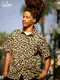 �������� Work Shirts Short Sleeve Light Leopard Beige