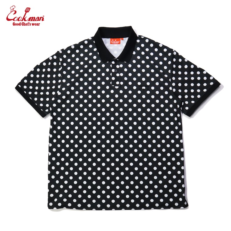 ݥ Polo Shirts Dots Black