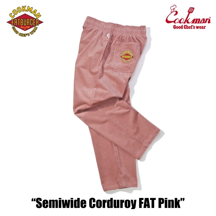 �����եѥ�� Chef Pants Semiwide Corduroy FAT Pink