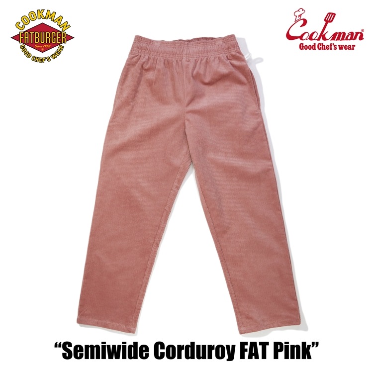 �����եѥ�� Chef Pants Semiwide Corduroy FAT Pink