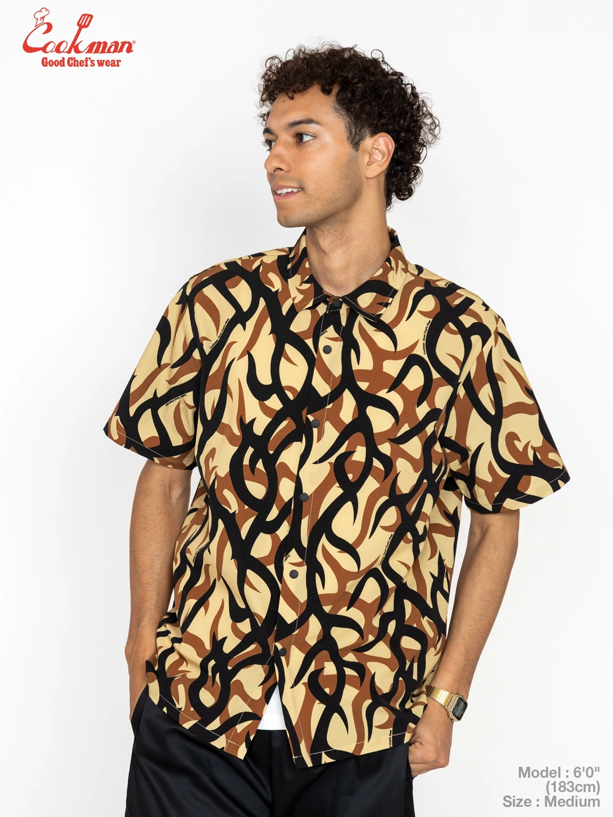 �������� Work Shirts Short Sleeve Light Tribal Camo Beige