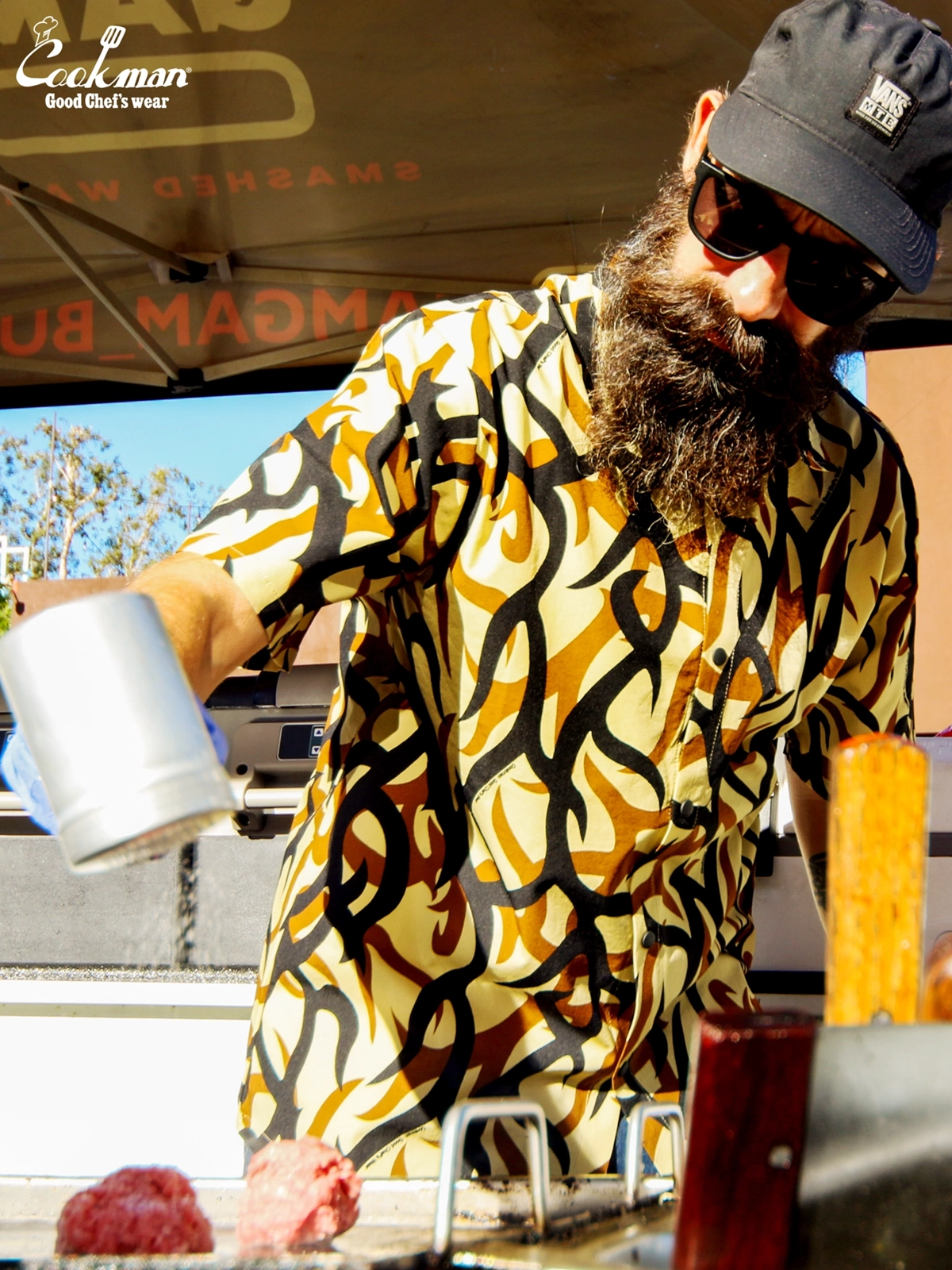 �������� Work Shirts Short Sleeve Light Tribal Camo Beige