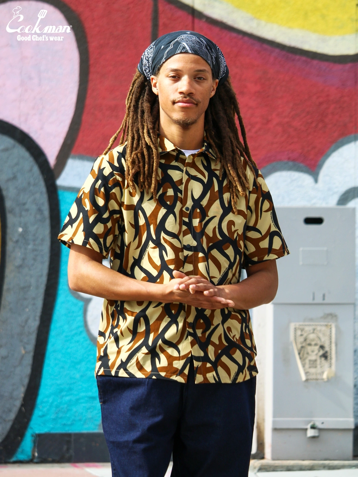 �������� Work Shirts Short Sleeve Light Tribal Camo Beige