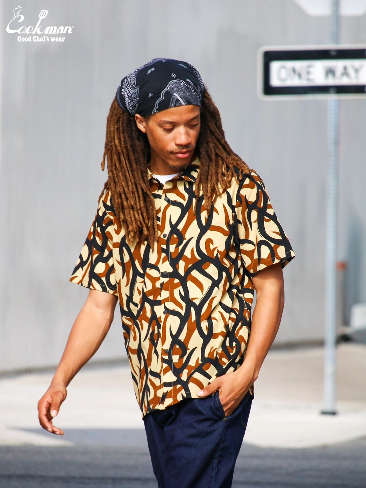 �������� Work Shirts Short Sleeve Light Tribal Camo Beige