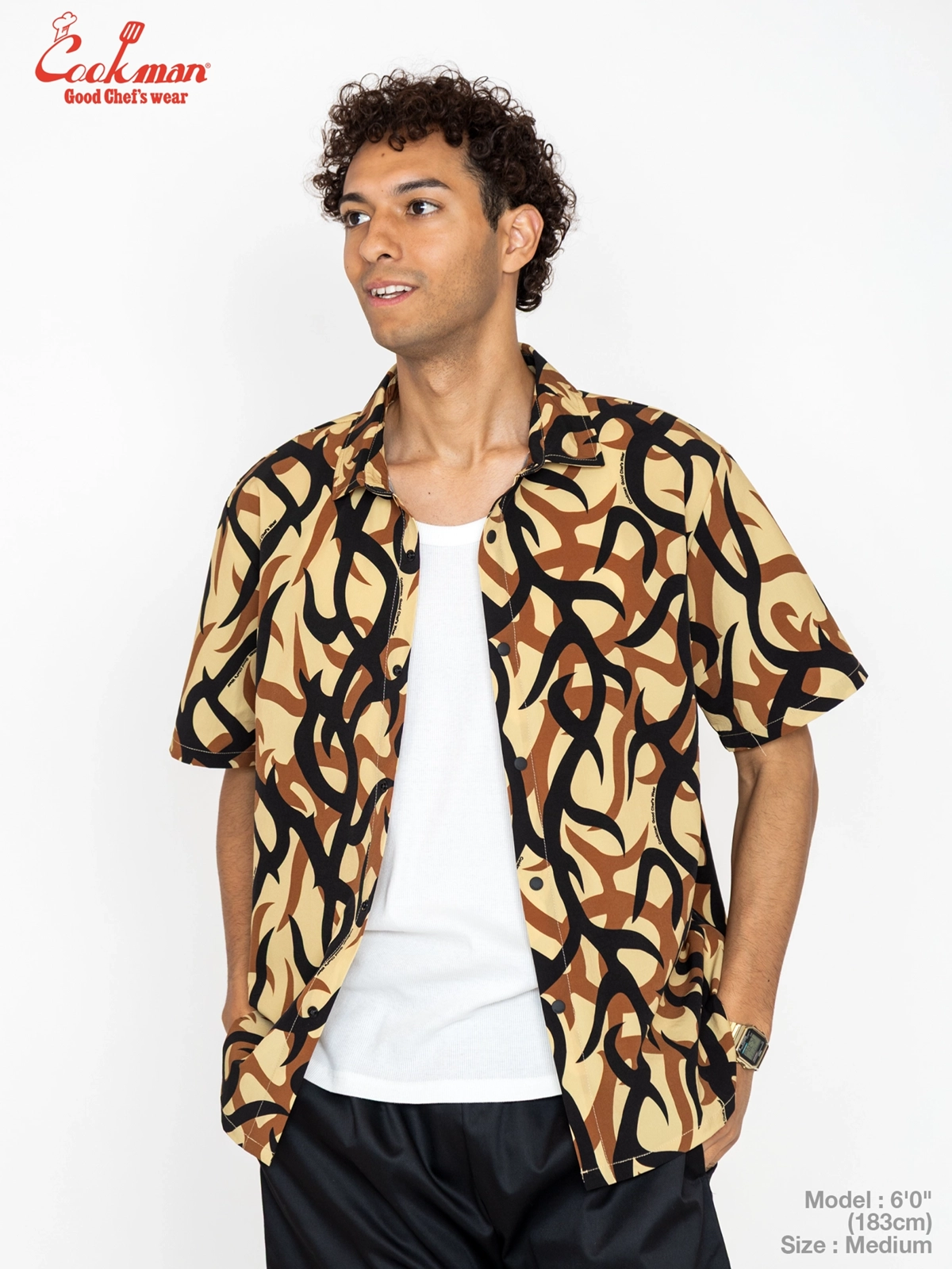 �������� Work Shirts Short Sleeve Light Tribal Camo Beige