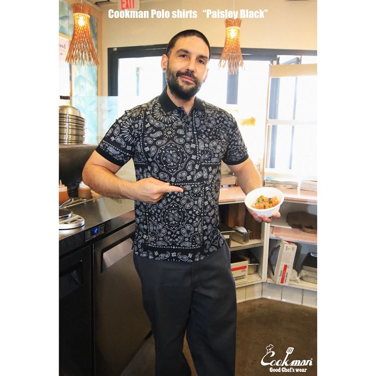 �ݥ������ Polo Shirts Paisley Black