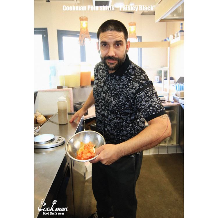 �ݥ������ Polo Shirts Paisley Black