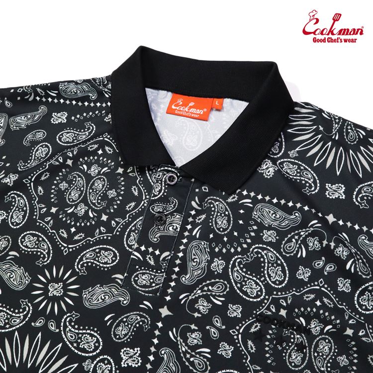 �ݥ������ Polo Shirts Paisley Black