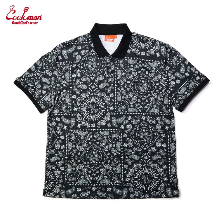 �ݥ������ Polo Shirts Paisley Black