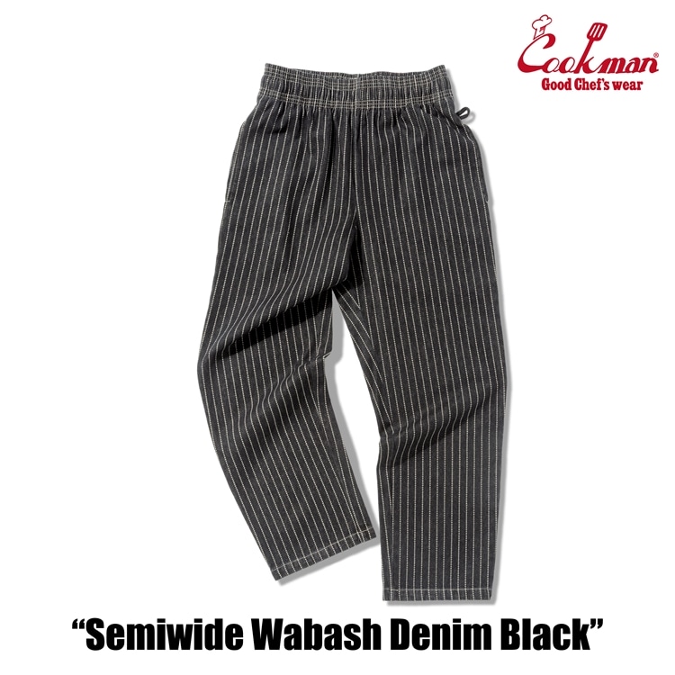 �����եѥ�� Chef Pants Semiwide Wabash Denim Black