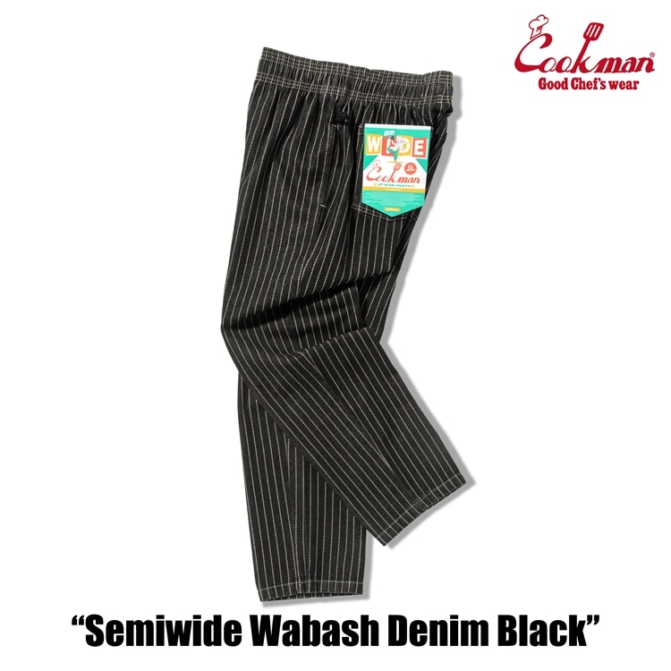 �����եѥ�� Chef Pants Semiwide Wabash Denim Black