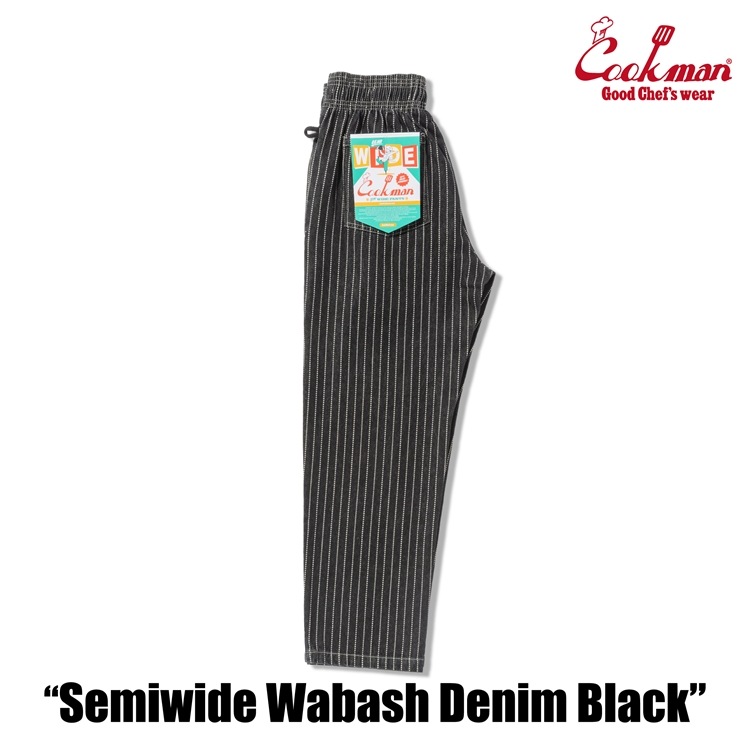 �����եѥ�� Chef Pants Semiwide Wabash Denim Black