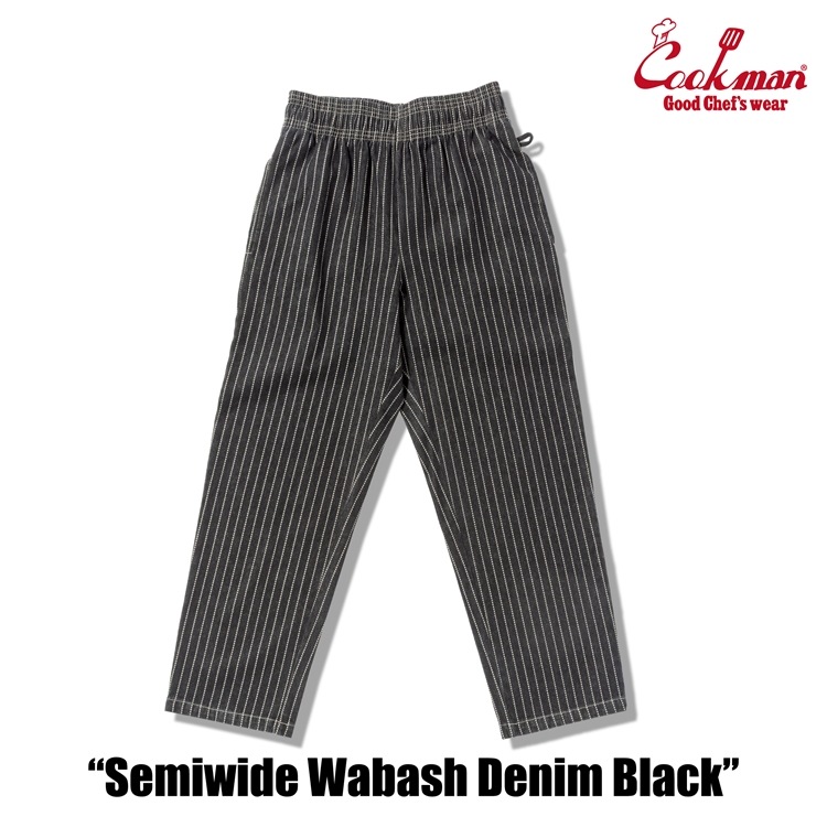 �����եѥ�� Chef Pants Semiwide Wabash Denim Black