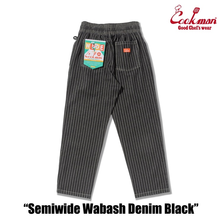 �����եѥ�� Chef Pants Semiwide Wabash Denim Black