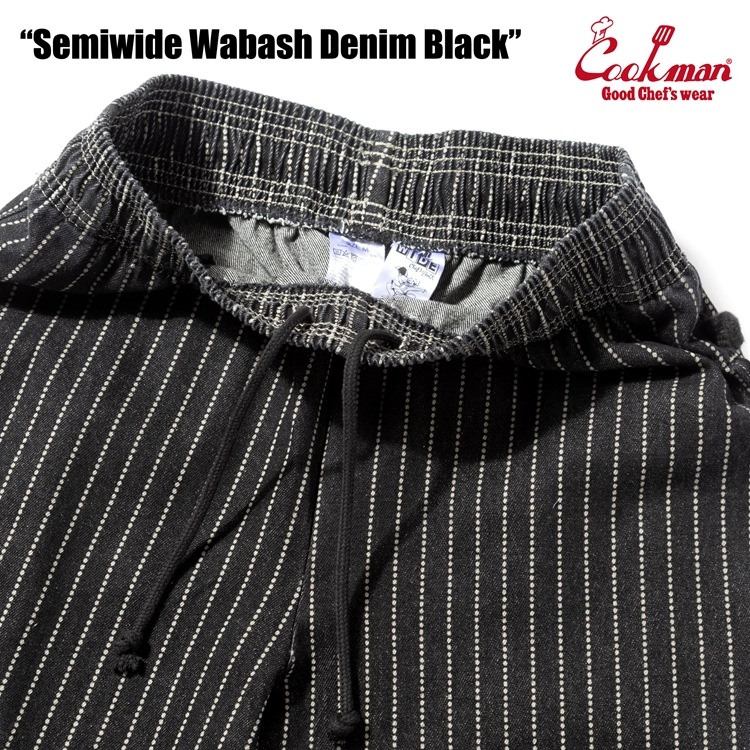�����եѥ�� Chef Pants Semiwide Wabash Denim Black