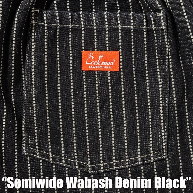 �����եѥ�� Chef Pants Semiwide Wabash Denim Black