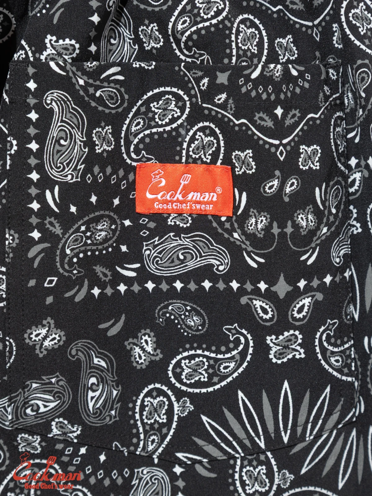 �����եѥ�� Chef Pants Short Light Paisley Black