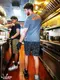 �����եѥ�� Chef Pants Short Light Paisley Black