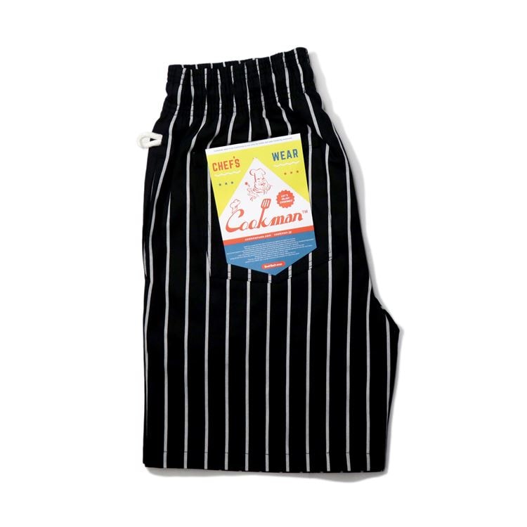 �����եѥ�� Chef Pants Short Stripe Black