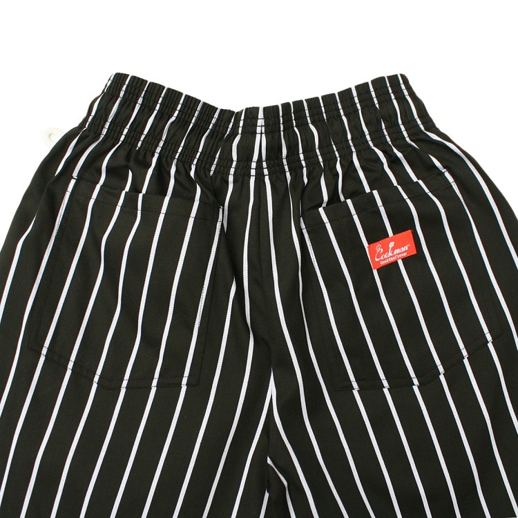 �����եѥ�� Chef Pants Short Stripe Black