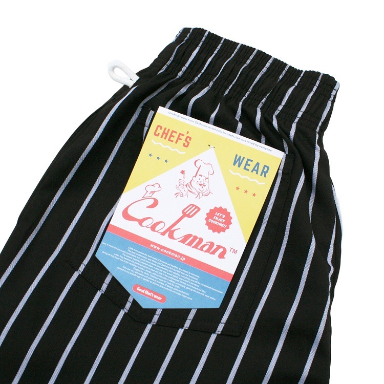 �����եѥ�� Chef Pants Short Stripe Black