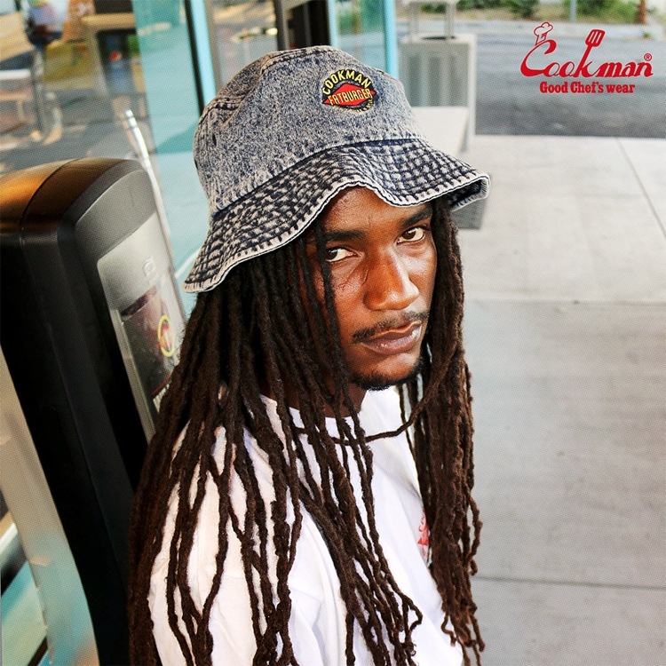 �Х��åȥϥå� Bucket Hat Snow Washed Denim FAT Blue