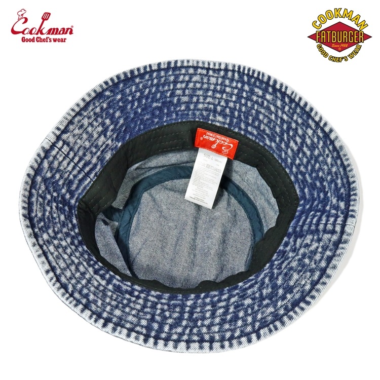 �Х��åȥϥå� Bucket Hat Snow Washed Denim FAT Blue