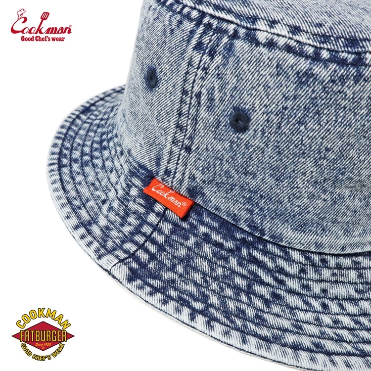 �Х��åȥϥå� Bucket Hat Snow Washed Denim FAT Blue
