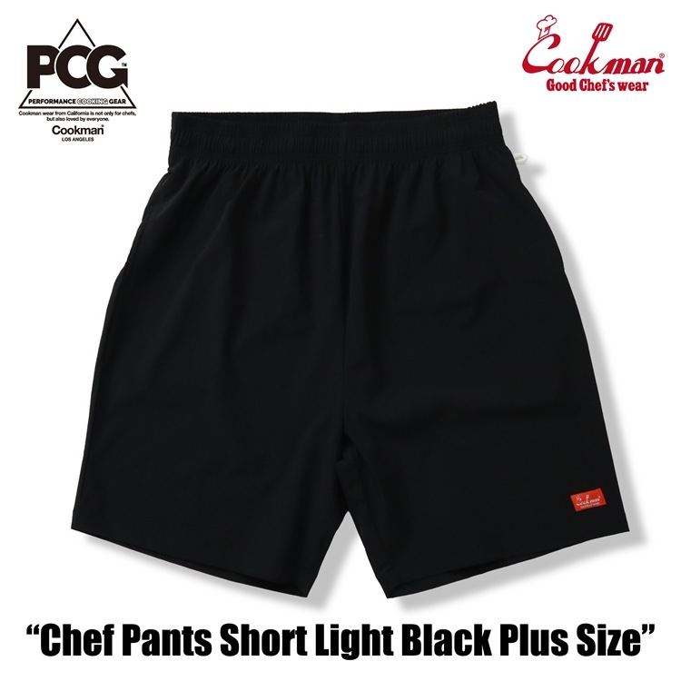 եѥ Chef Pants  Short Light Black Plus Size