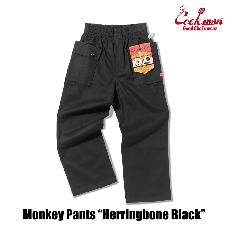󥭡ѥ Monkey Pants Herringbone Black