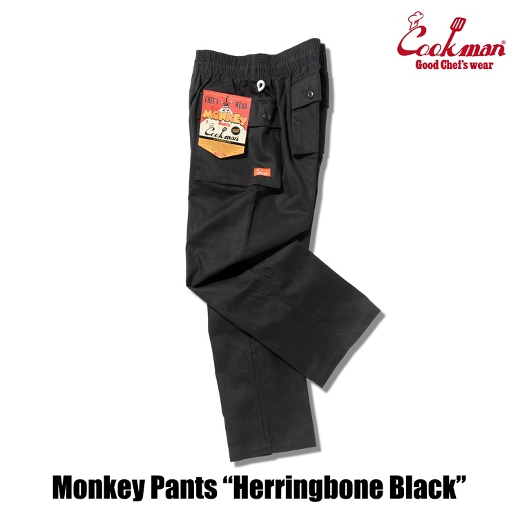 󥭡ѥ Monkey Pants Herringbone Black