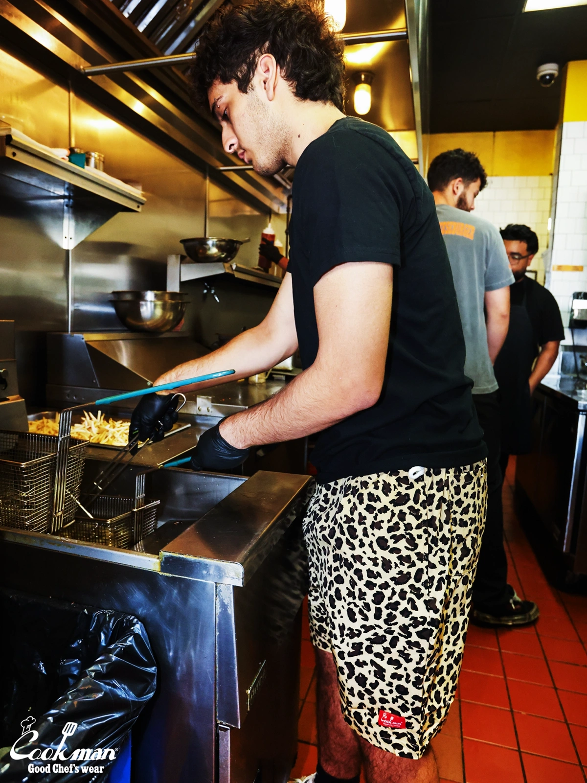 �����եѥ�� Chef Pants Short Light Leopard Beige