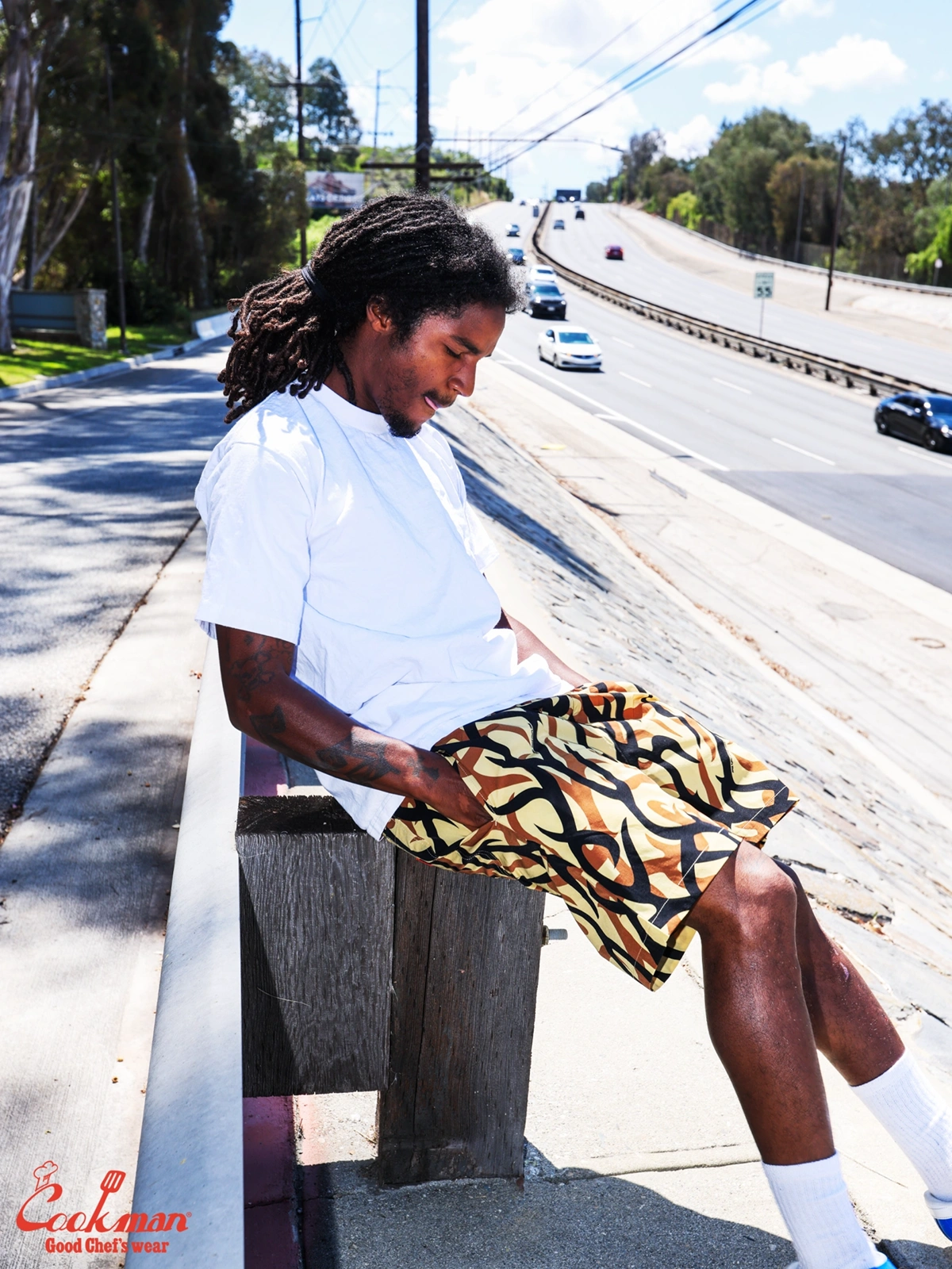 �����եѥ�� Chef Pants Short Light Tribal Camo Beige