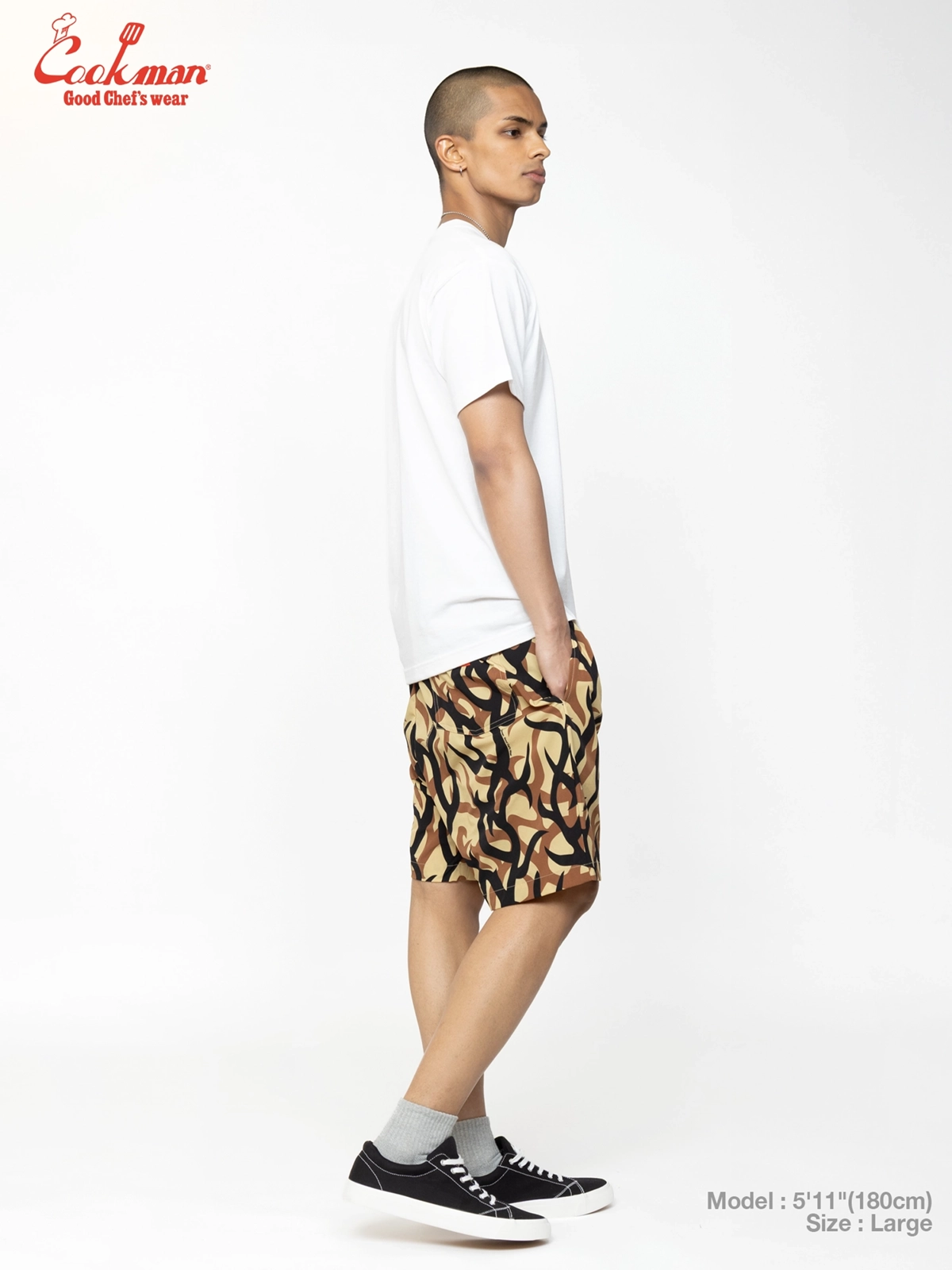 �����եѥ�� Chef Pants Short Light Tribal Camo Beige