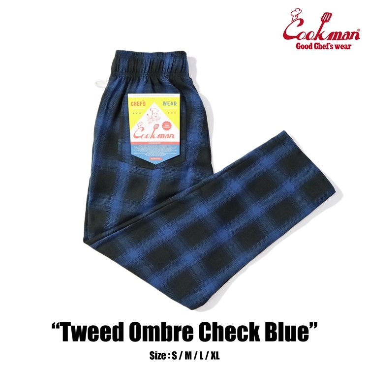 �����եѥ�� Chef Pants Tweed Ombre Check Blue